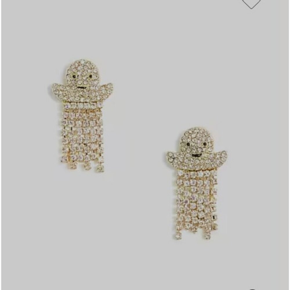 J.Crew $50 Pavé ghosts dangly earrings BL441